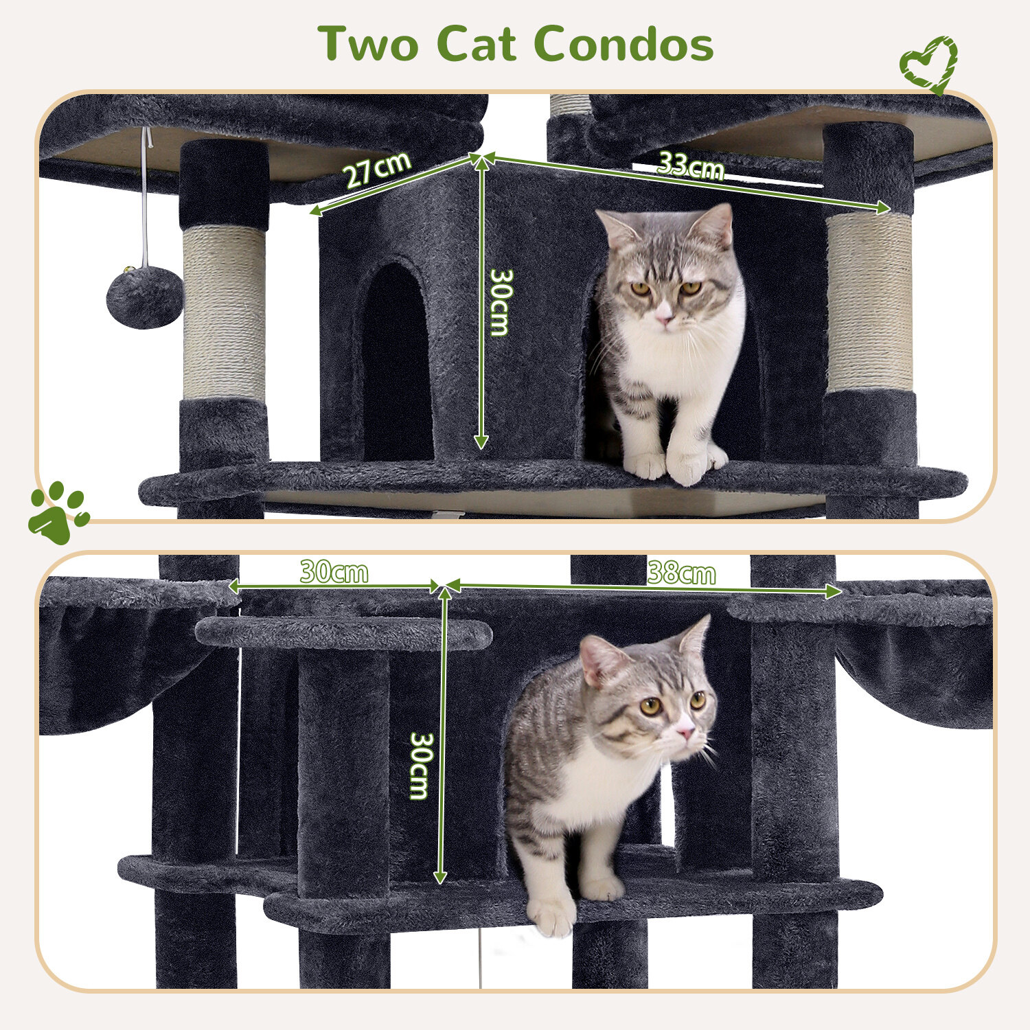 globlazer-f-series-f68b-arbre-chat-gris-fonc-68-pouces image 4