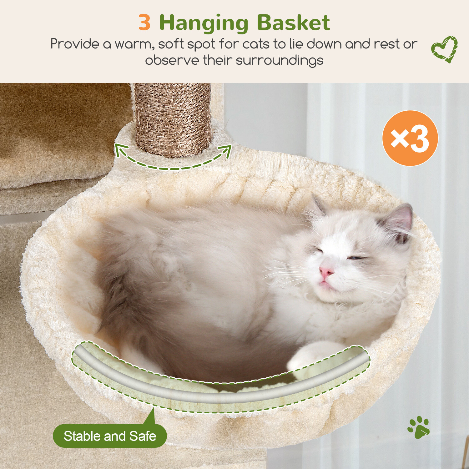 globlazer-f72g-arbre-chat-beige-72-pouces-grands-chats image 5