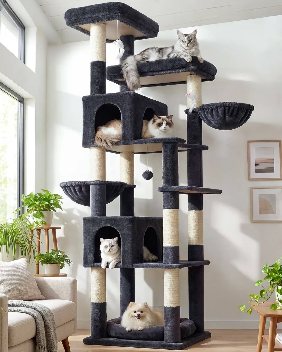 globlazer-s-series-s81c-arbre-chat-gris-fonc-206-cm image 1