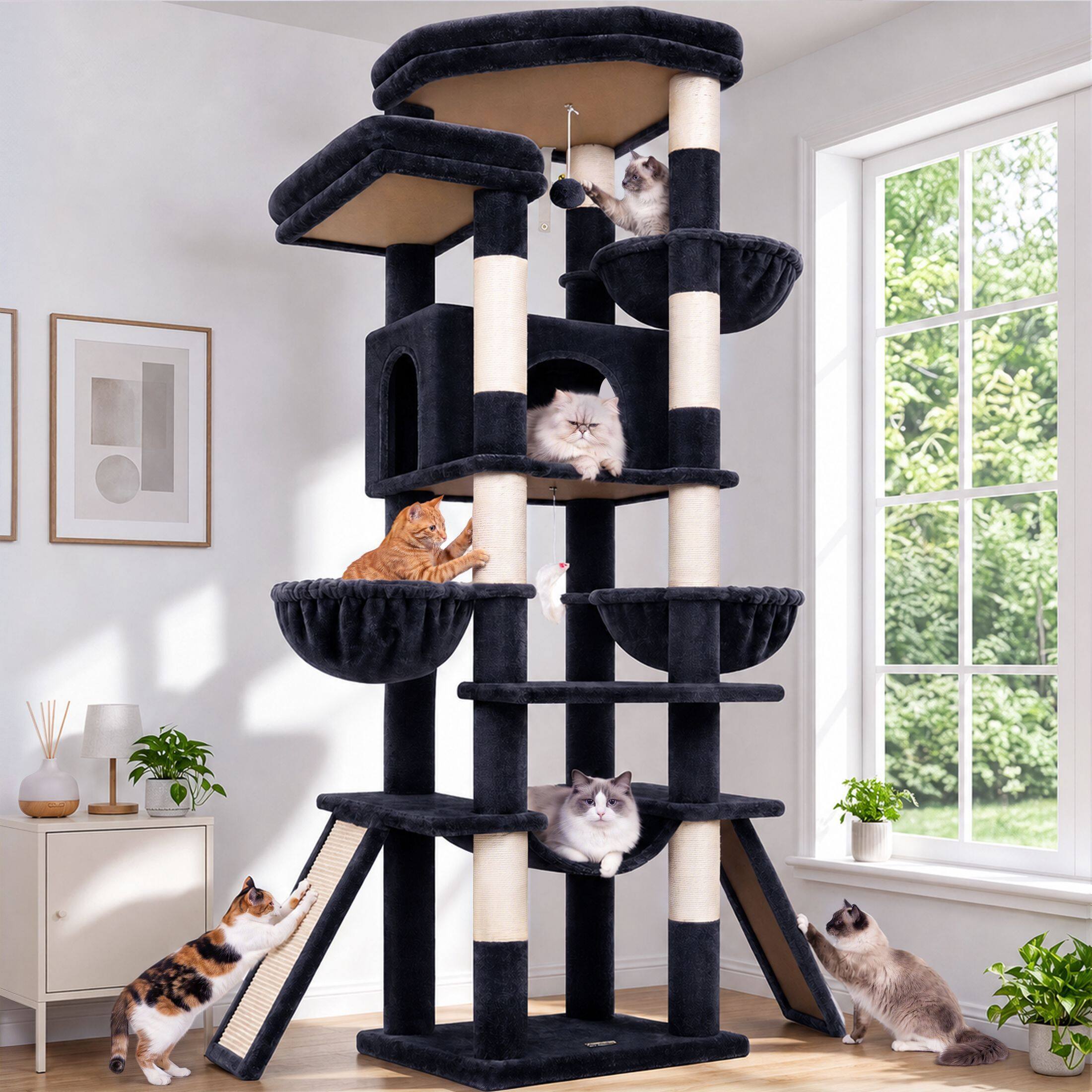 globlazer-f-series-75-pouces-arbre-chat-gris-fonc-condo image 1