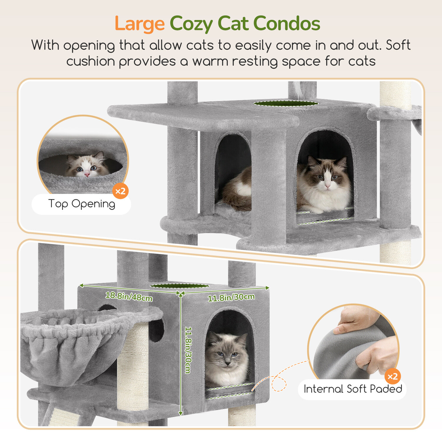 globlazer-s78g-arbre-chat-78-pouces-gris-clair-haut image 4
