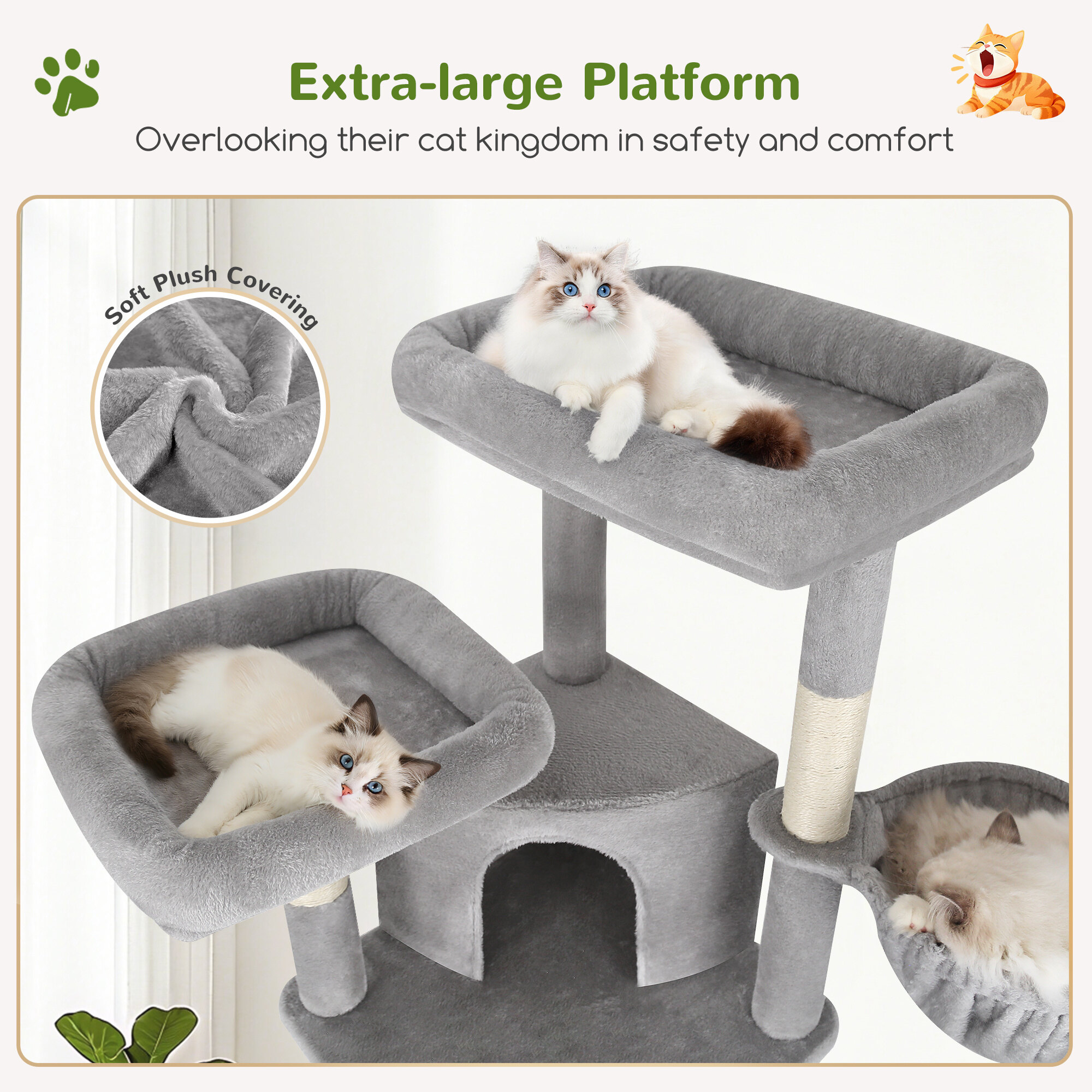 globlazer-f76c-arbre-chat-76-pouces-gris-clair-xxl image 4
