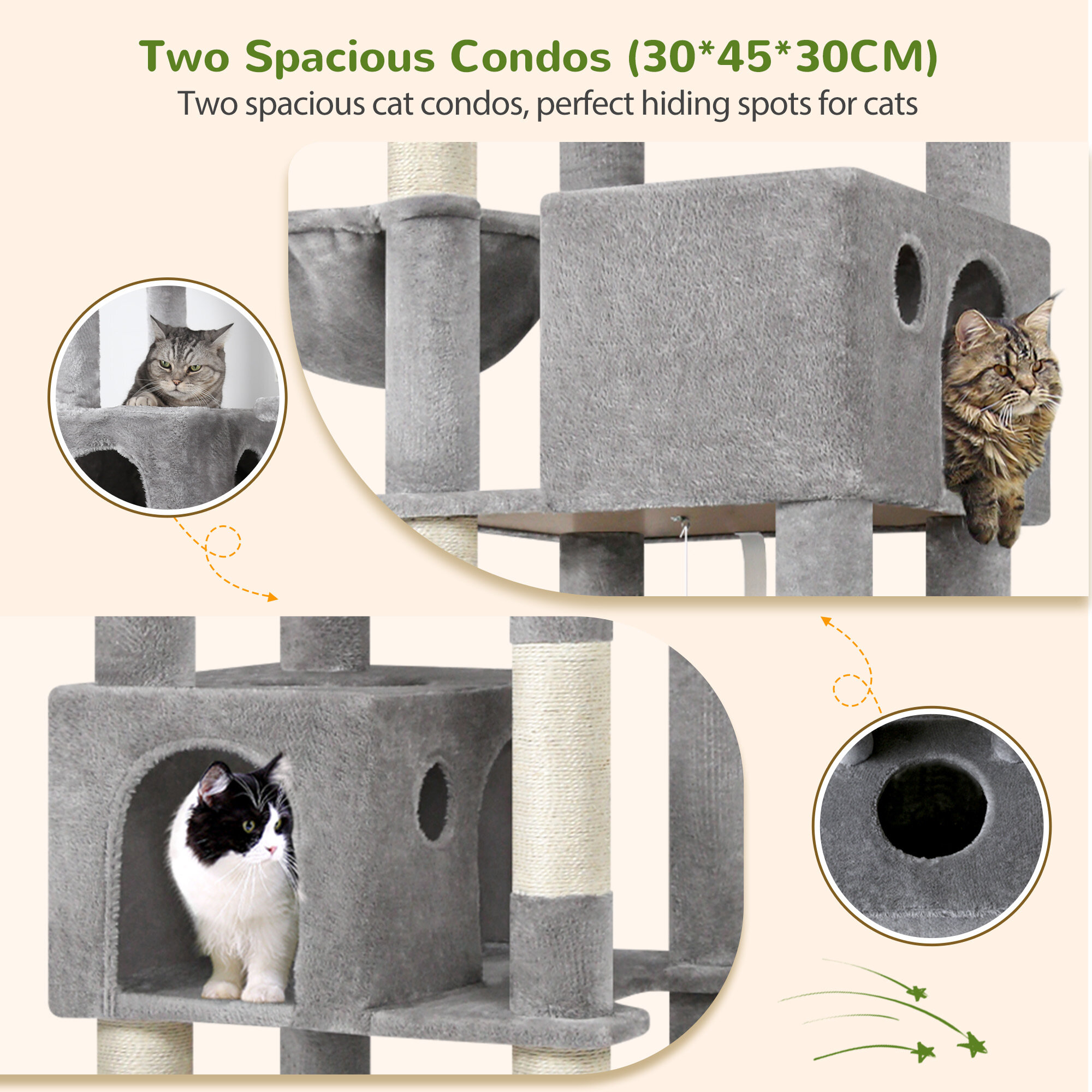 globlazer-s83-arbre-chat-gris-clair-211-cm-robuste image 6