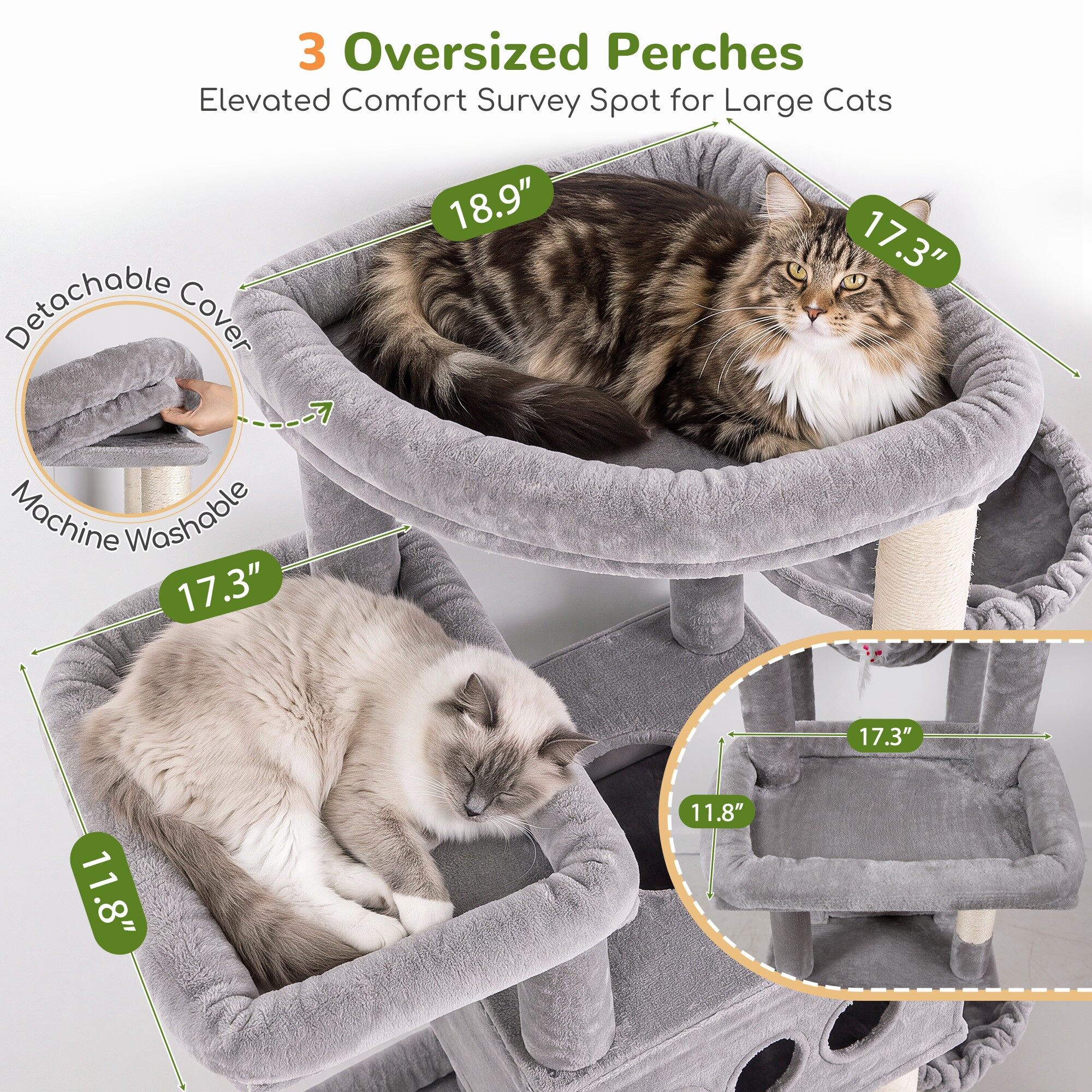 globlazer-s-series-arbre-chat-84-pouces-multi-niveaux-beige image 3