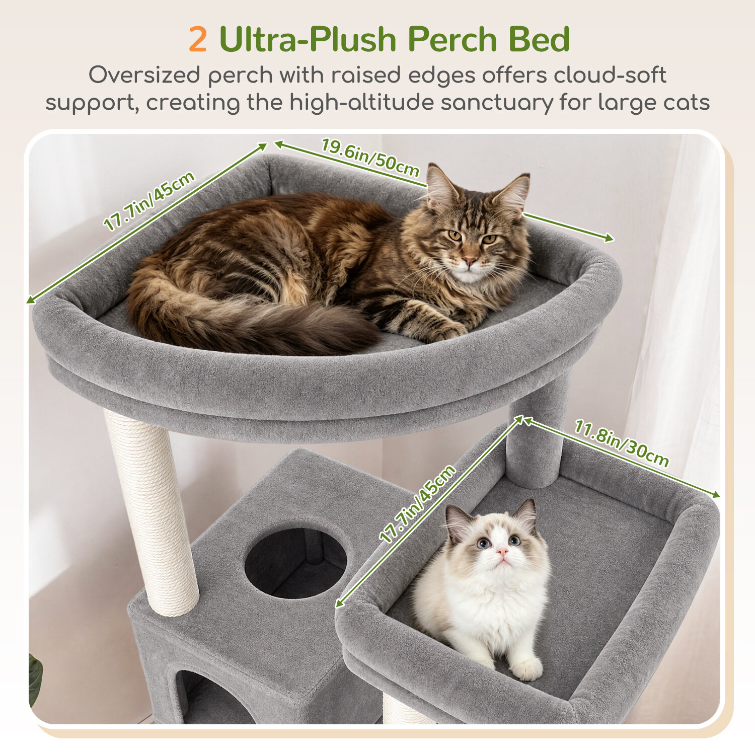 globlazer-f-series-f77-arbre-chat-gris-clair-77-pouces image 3