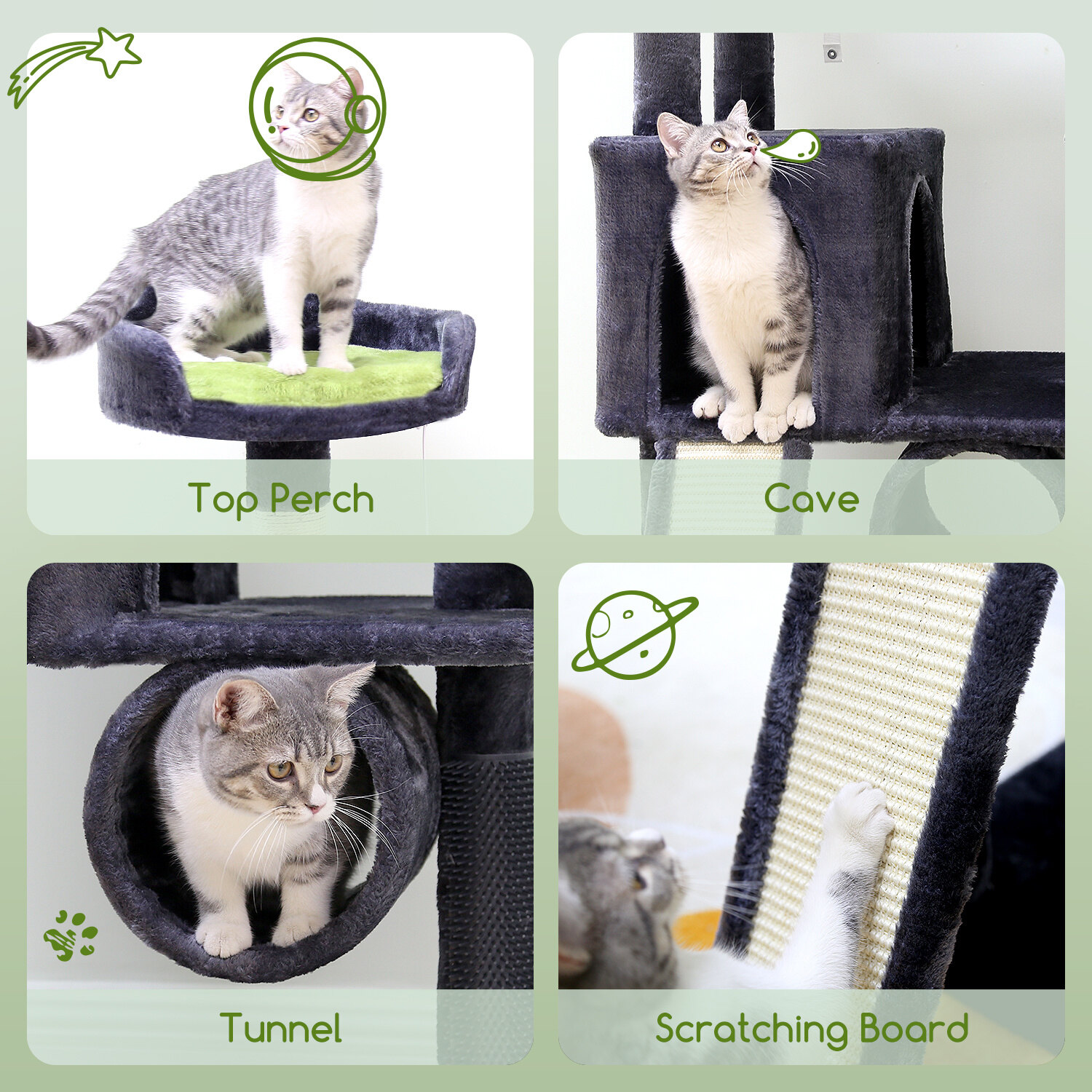 globlazer-f-series-f57-arbre-chat-gris-fonc-57-pouces image 5