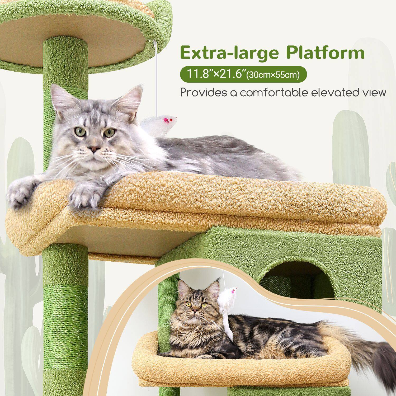 globlazer-s72-arbre-chat-cactus-vert-183-cm-grand image 4