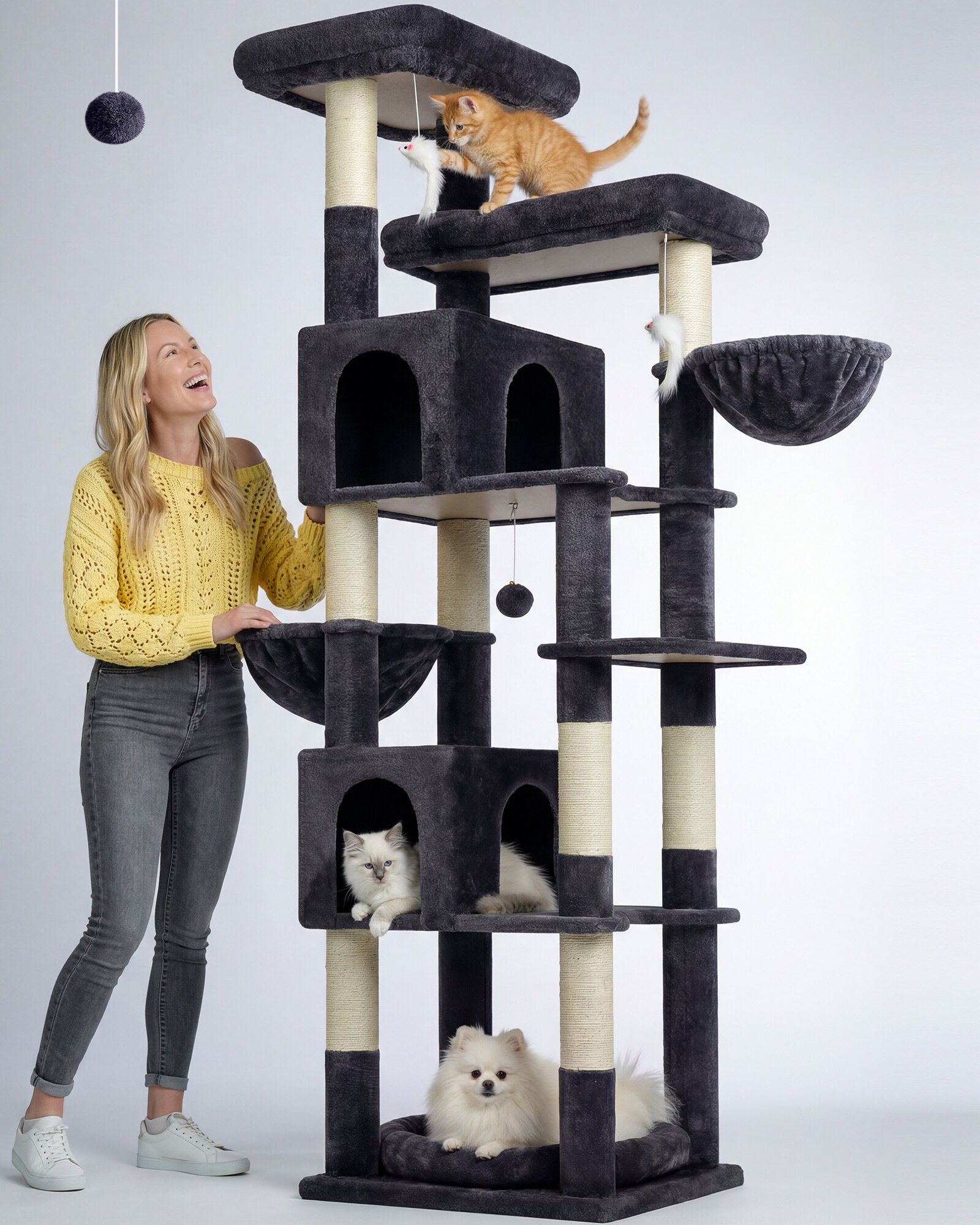 globlazer-s-series-s81c-arbre-chat-gris-fonc-206-cm image 3