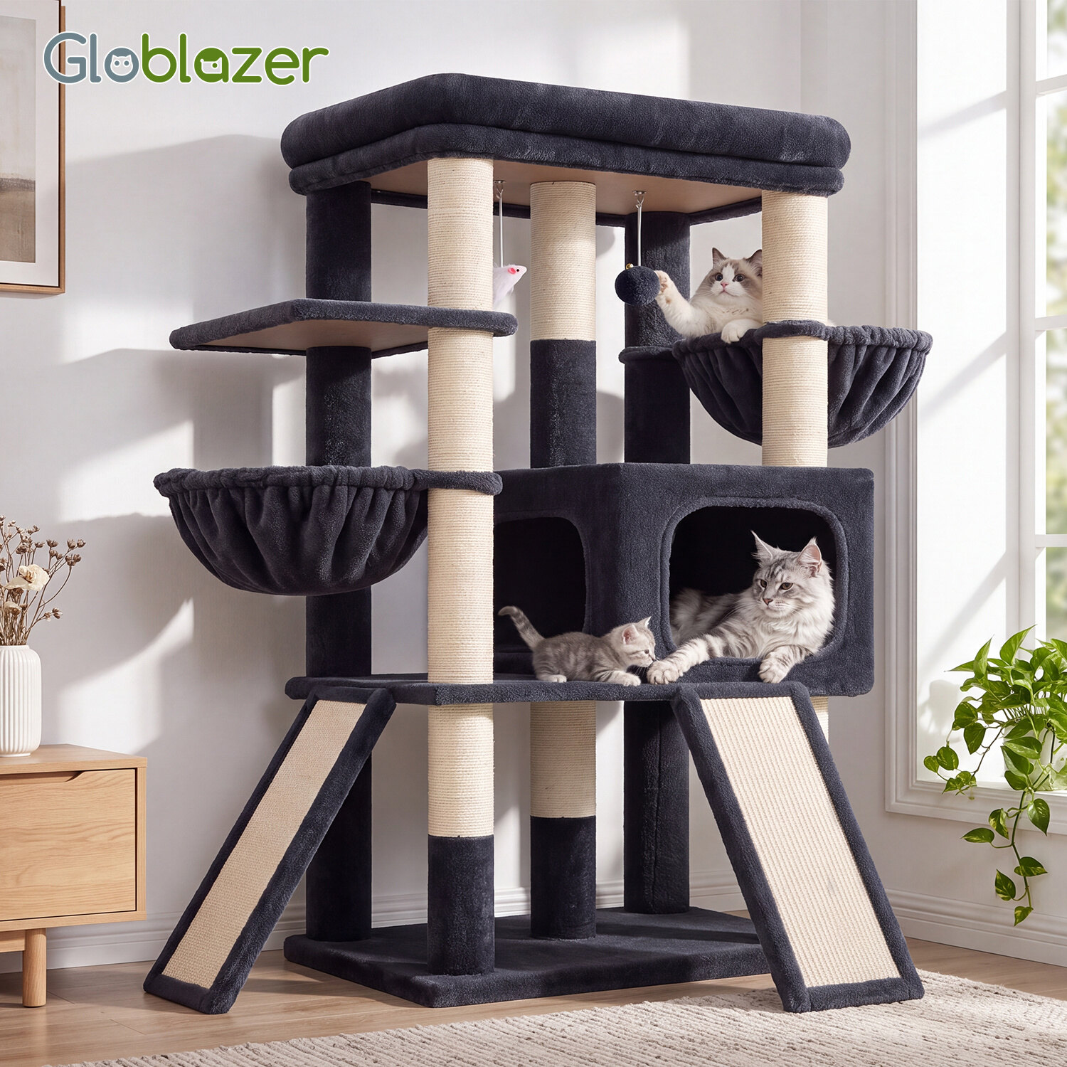 globlazer-s-series-s52f-arbre-chat-perche-large-65-cm-robuste image 8