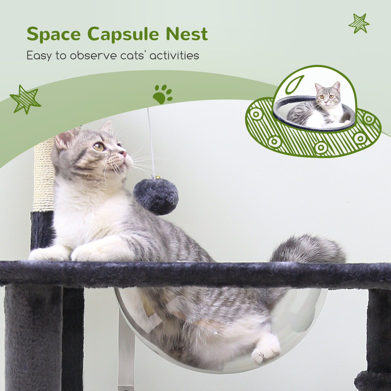 globlazer-f-series-f57-arbre-chat-gris-fonc-57-pouces image 3