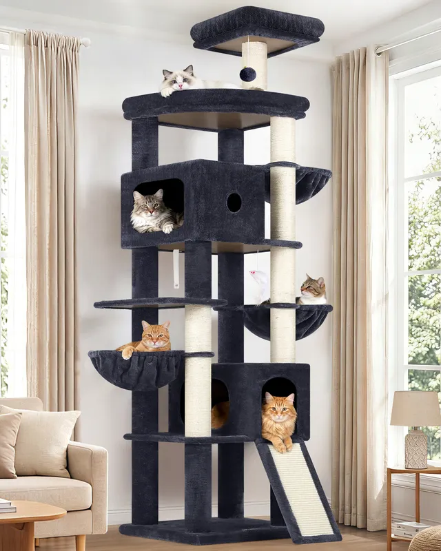 globlazer-f-series-f83c-arbre-chat-gris-fonc-211-cm image 1