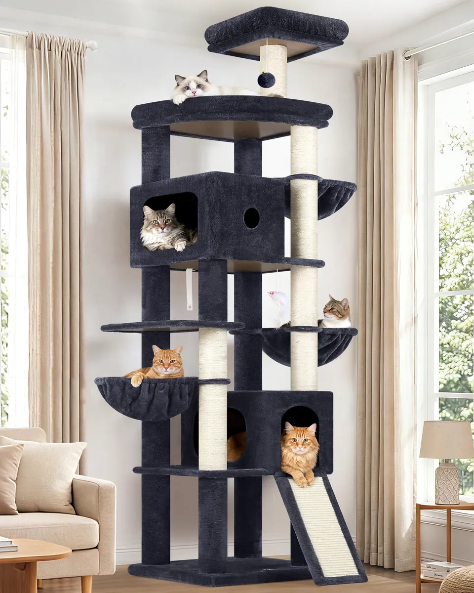 globlazer-f-series-f83c-arbre-chat-gris-fonc-211-cm image 1