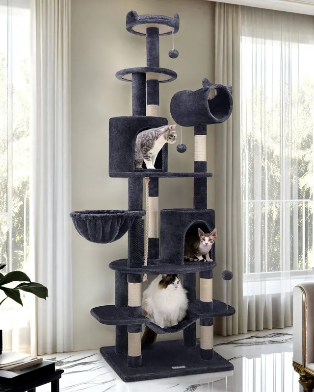 globlazer-c81-arbre-chat-gris-fonc-81-pouces-grand image 1
