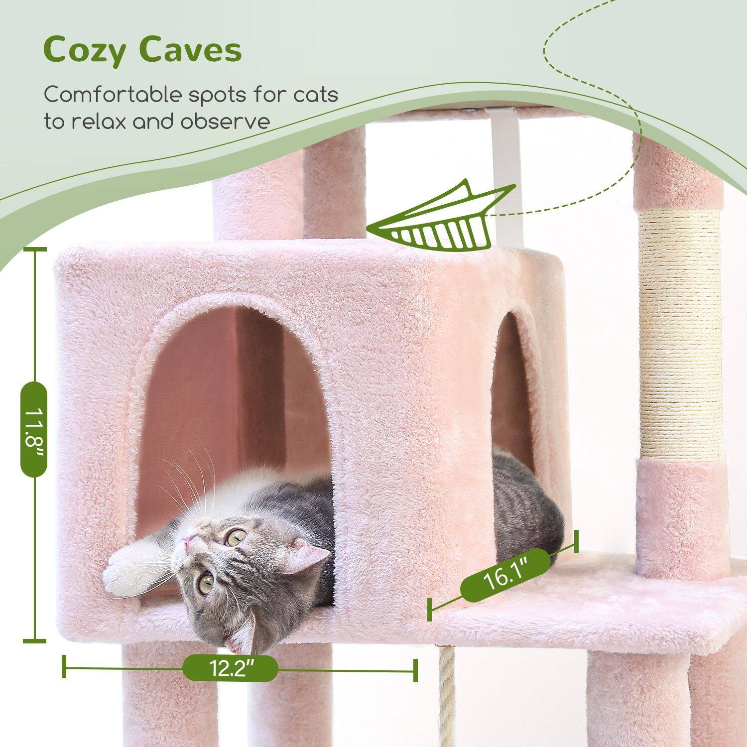 globlazer-f62-arbre-chat-tour-rose-157-cm image 4