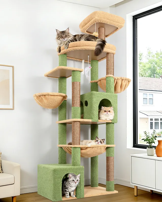 globlazer-s-series-s76b-arbre-chat-vert-cactus-76-pouces image 1