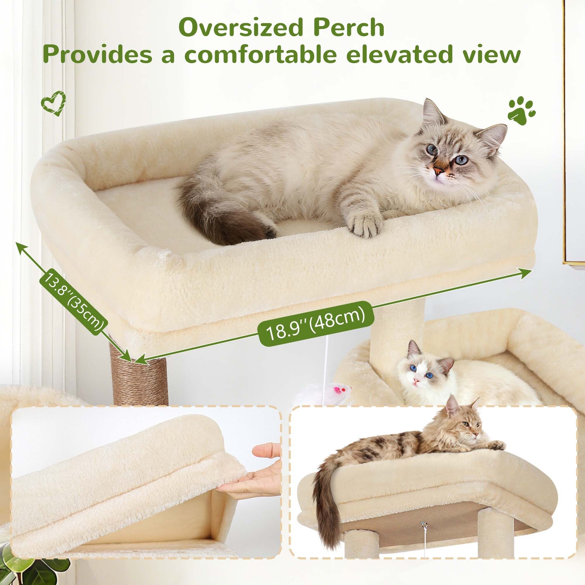 globlazer-s73-arbre-chat-185-cm-beige-grands-chats image 3