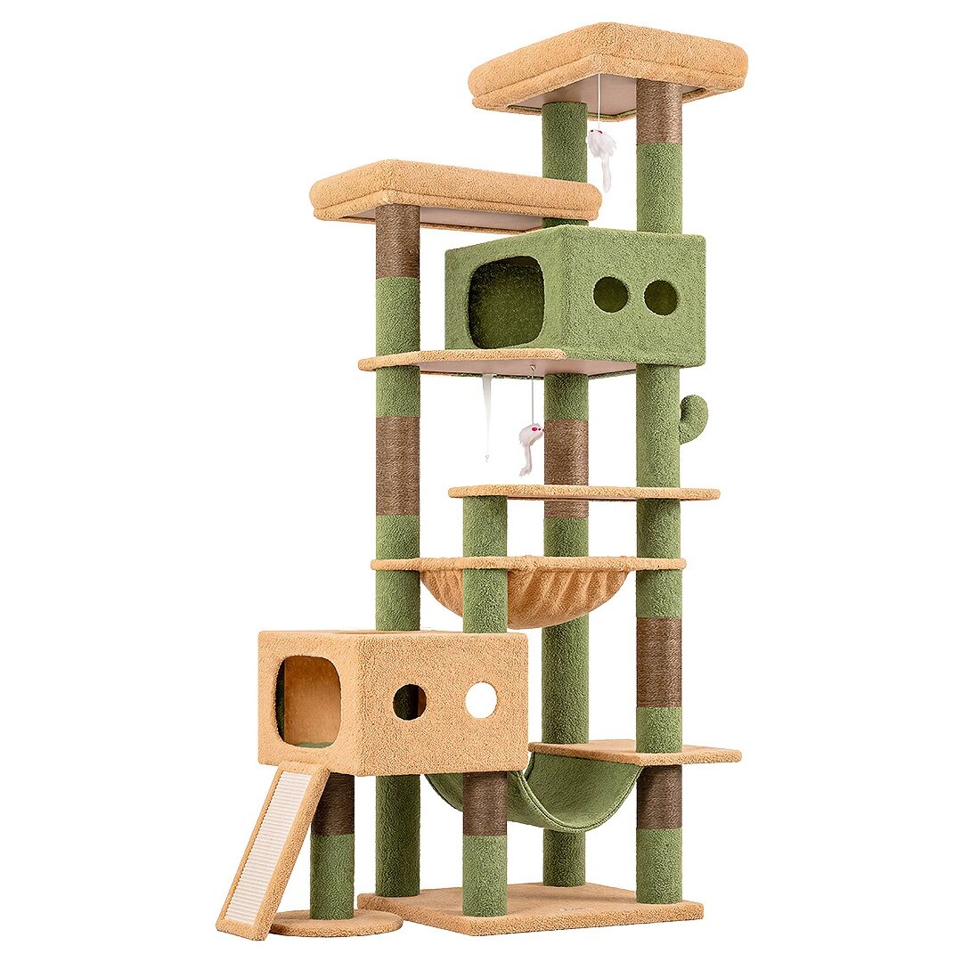 globlazer-s83g-s-series-arbre-chat-vert-cactus-211-cm image 2