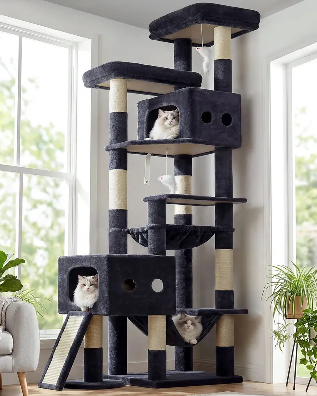 globlazer-s-series-s83g-arbre-chat-grand-gris-fonc-211-cm image 1