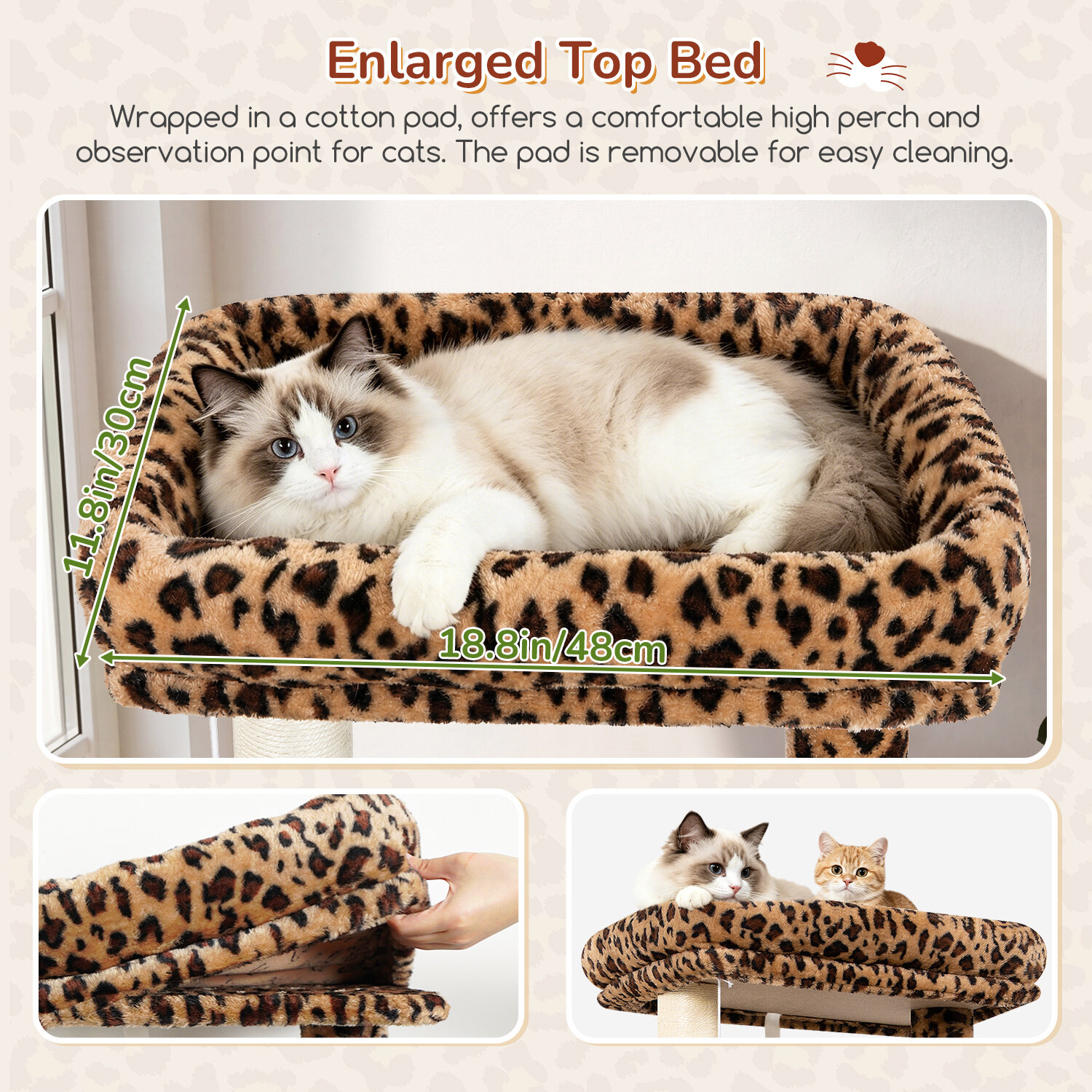 globlazer-f-series-f53-arbre-chat-l-opard-135-cm image 3
