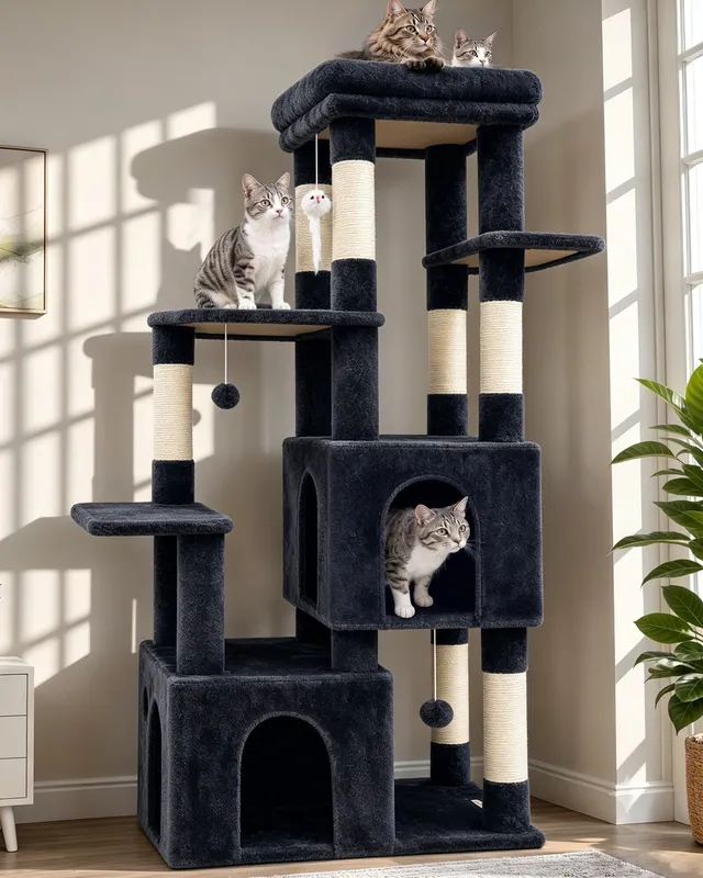 globlazer-f61-arbre-chat-gris-fonc-61-pouces-stable image 1