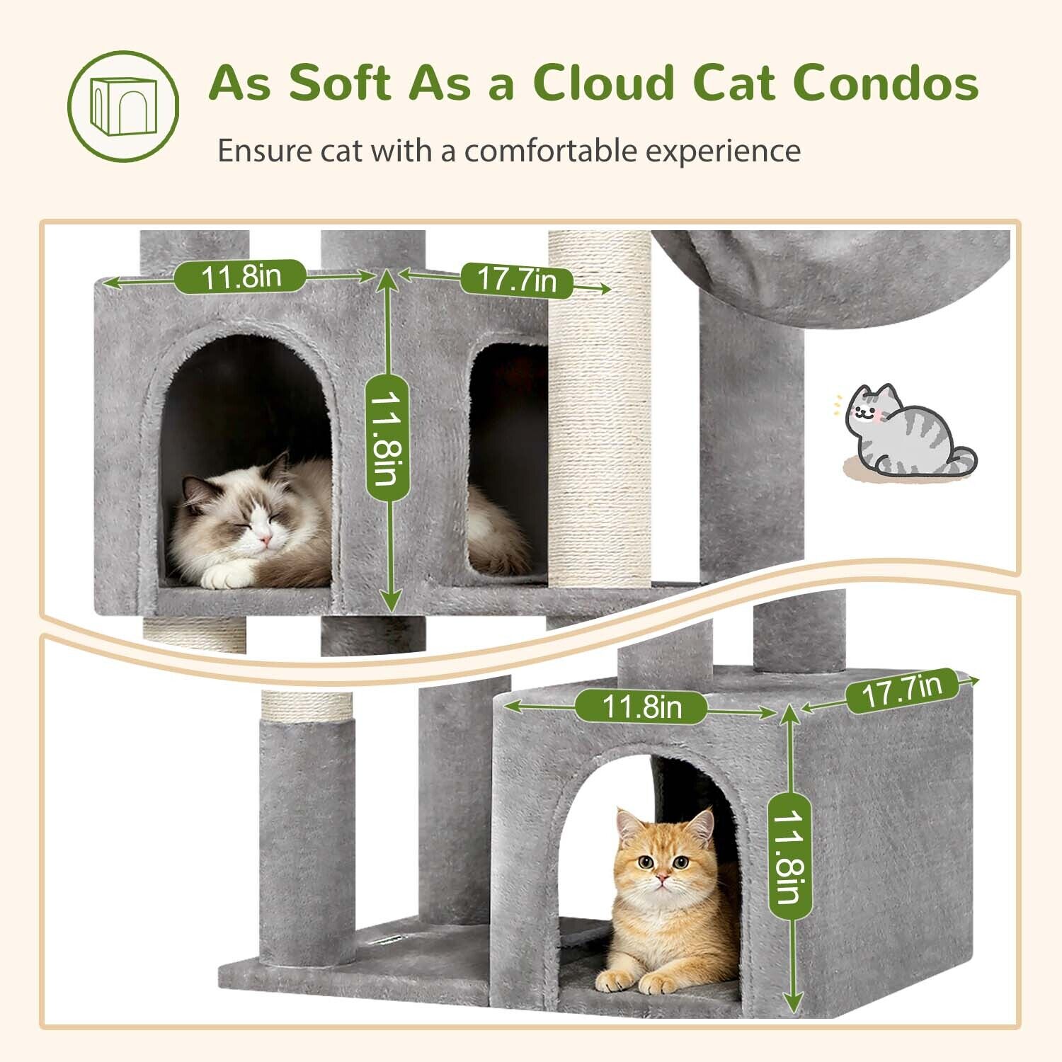 globlazer-c-series-c64-arbre-chat-gris-clair-162-cm-grands-chats image 5