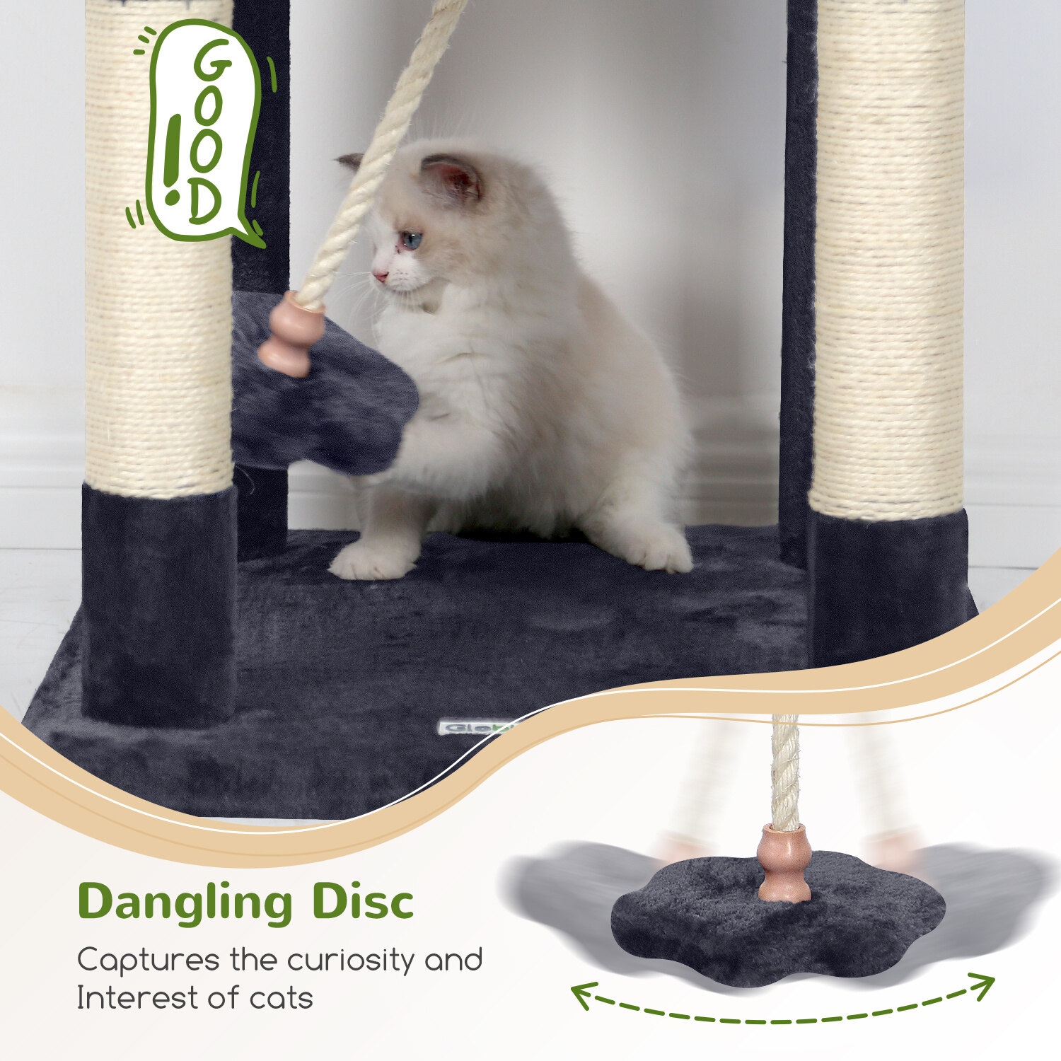 globlazer-f-series-f70b-arbre-chat-gris-fonc-70-pouces image 4