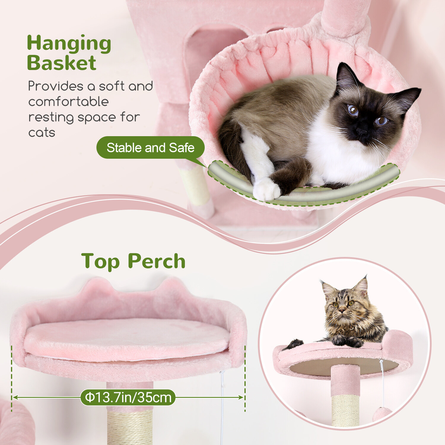 globlazer-f-series-f70b-arbre-chat-rose-70-pouces-haut image 5