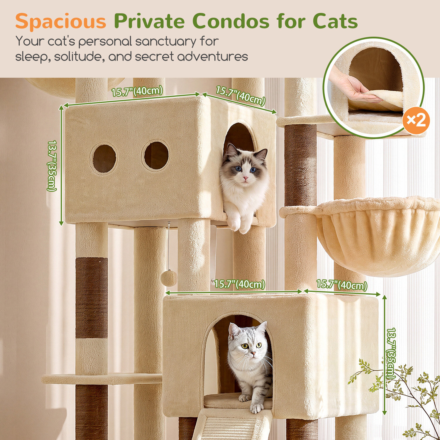 globlazer-s76e-arbre-chat-beige-193-cm image 3