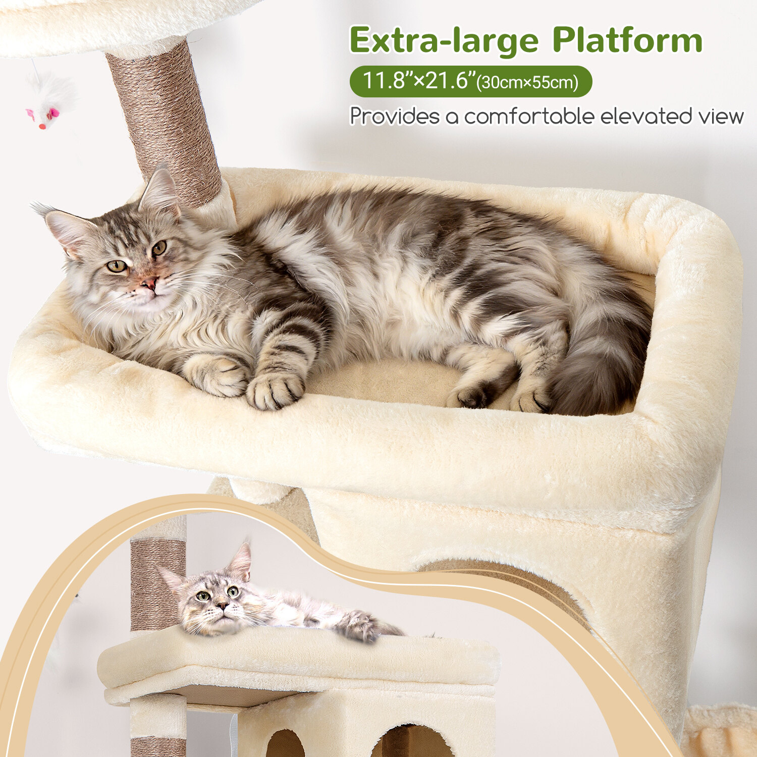 globlazer-s72-s-series-arbre-chat-beige-183-cm-robuste image 3