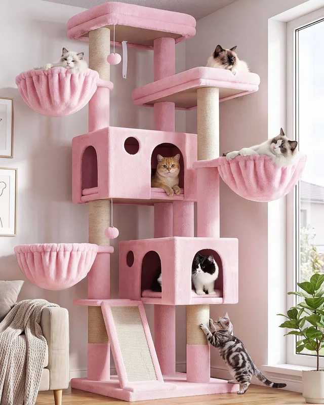 globlazer-f72g-arbre-chat-rose-183-cm-large image 1
