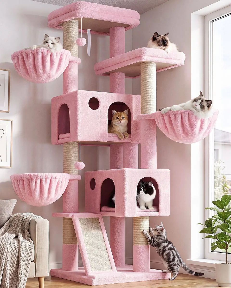 globlazer-f72g-arbre-chat-rose-183-cm-large image 1