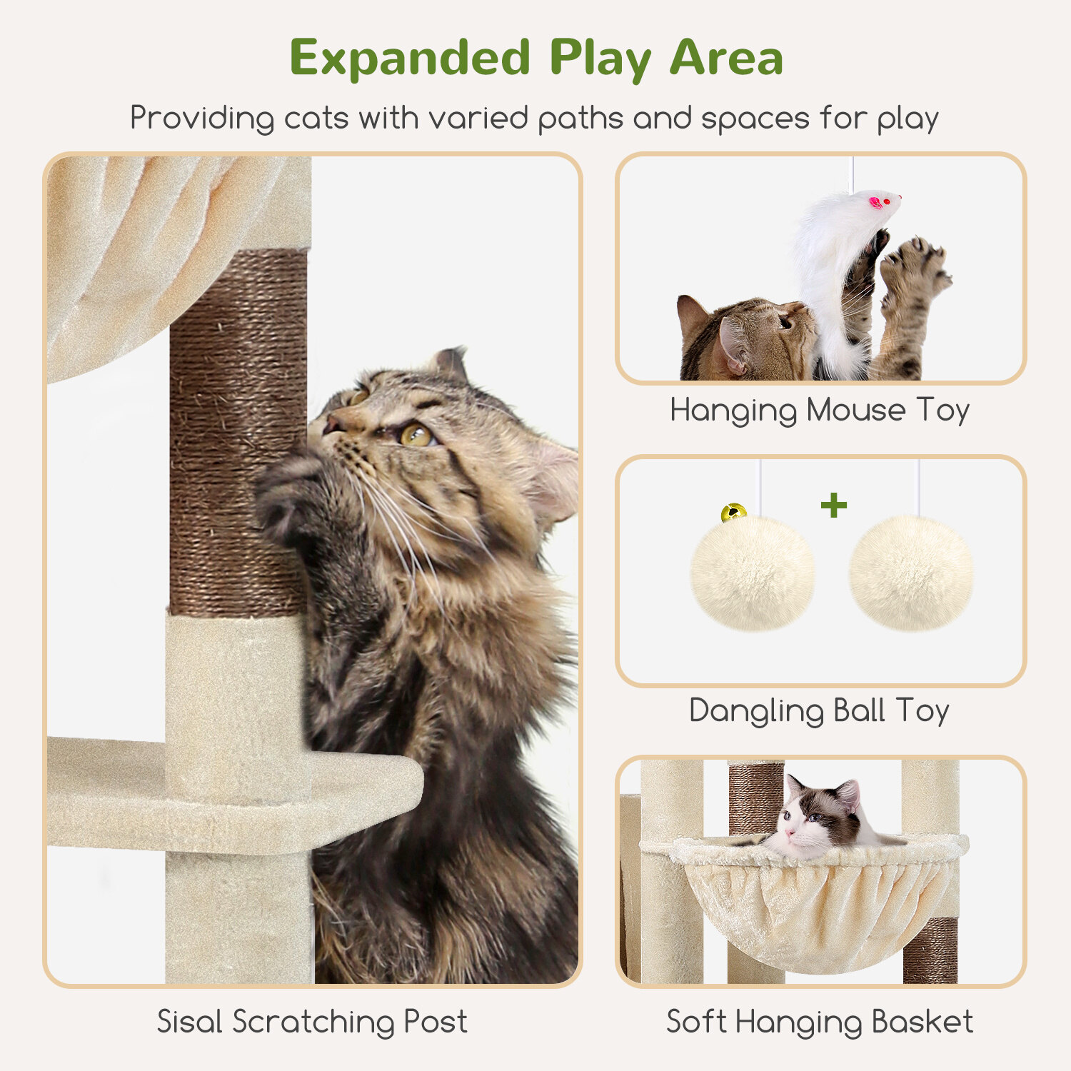globlazer-f-series-f83-arbre-chat-beige-83-pouces-grands-chats image 5