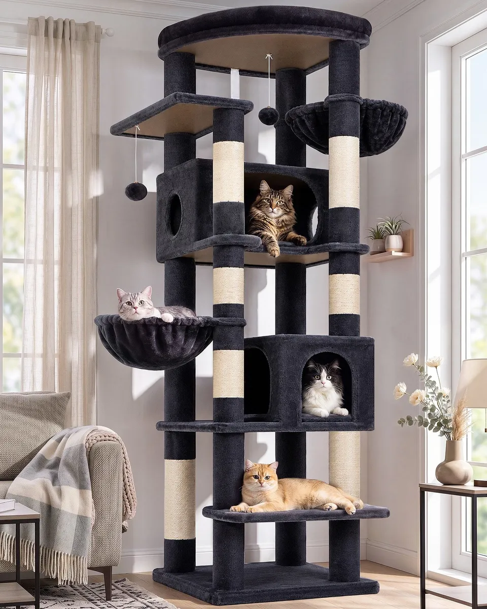 globlazer-s74-arbre-chat-haut-gris-fonc-188-cm image 1