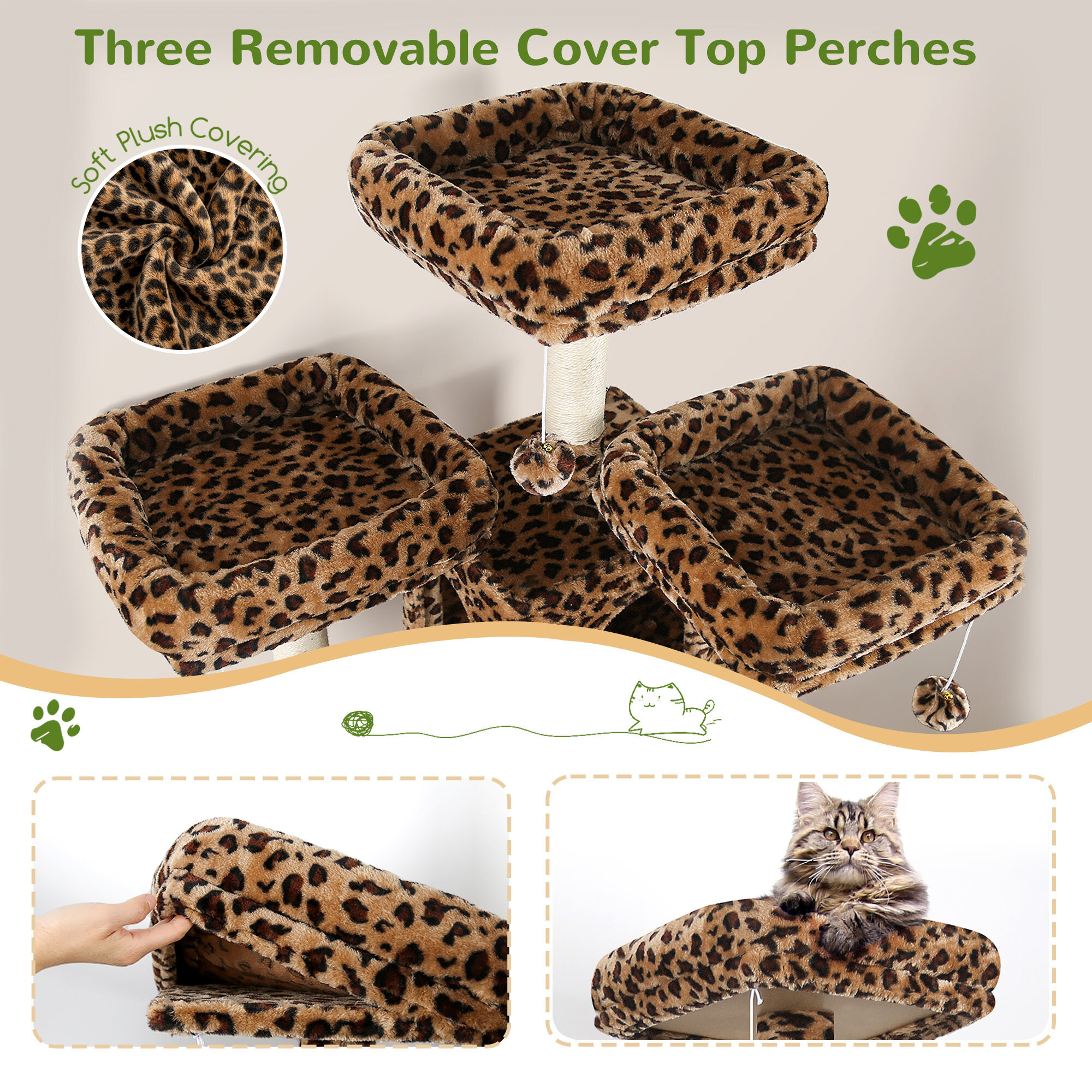 globlazer-f-series-f83d-arbre-chat-l-opard-83-pouces-xxl image 3