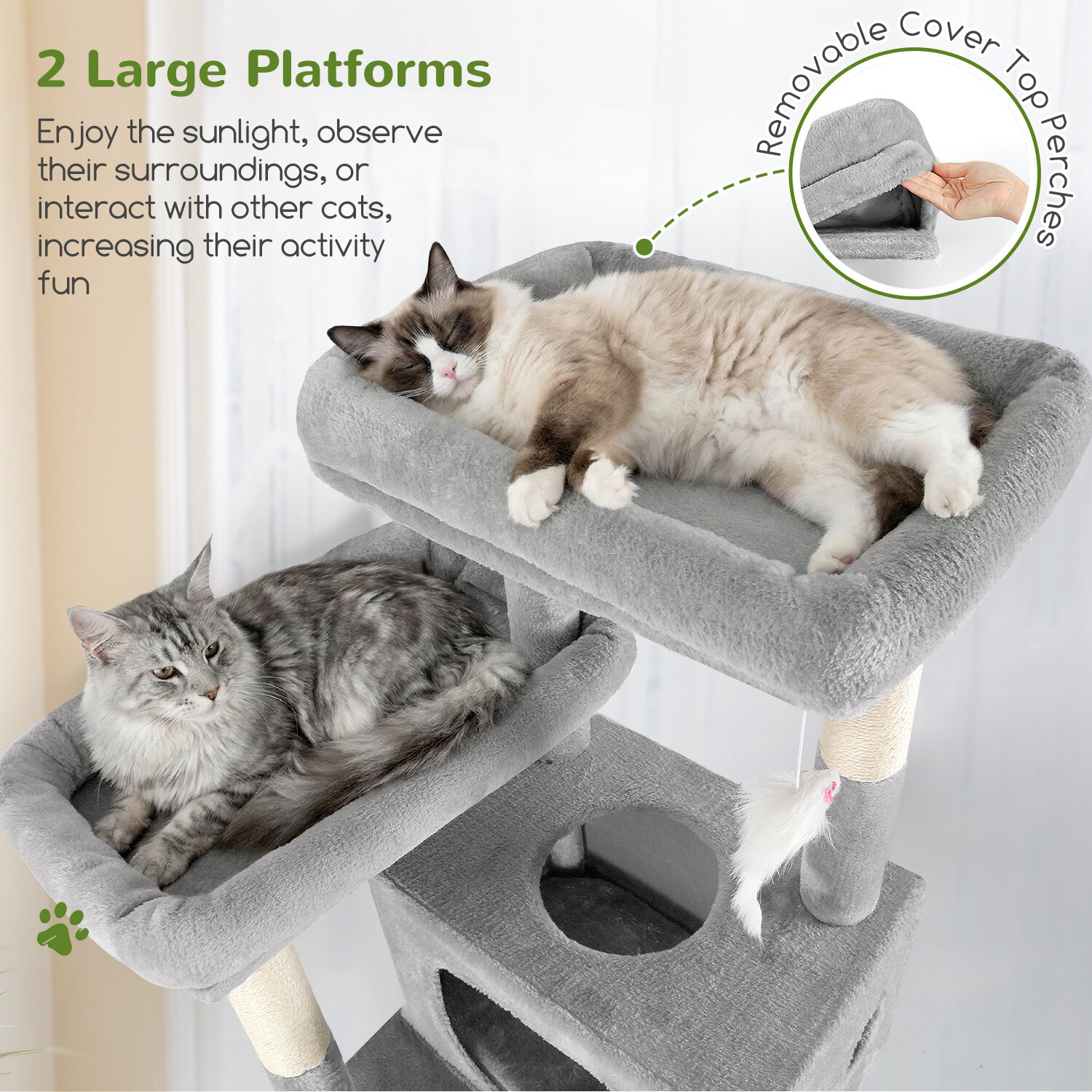 globlazer-s-series-s83g-arbre-chat-gris-clair-83-pouces-robuste image 4