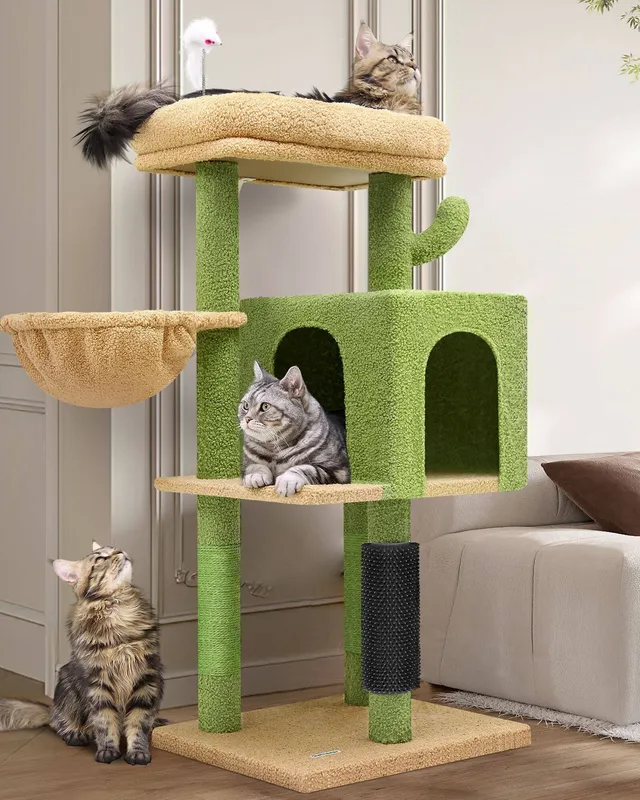 globlazer-f46b-arbre-chat-vert-117-cm-chaton image 1