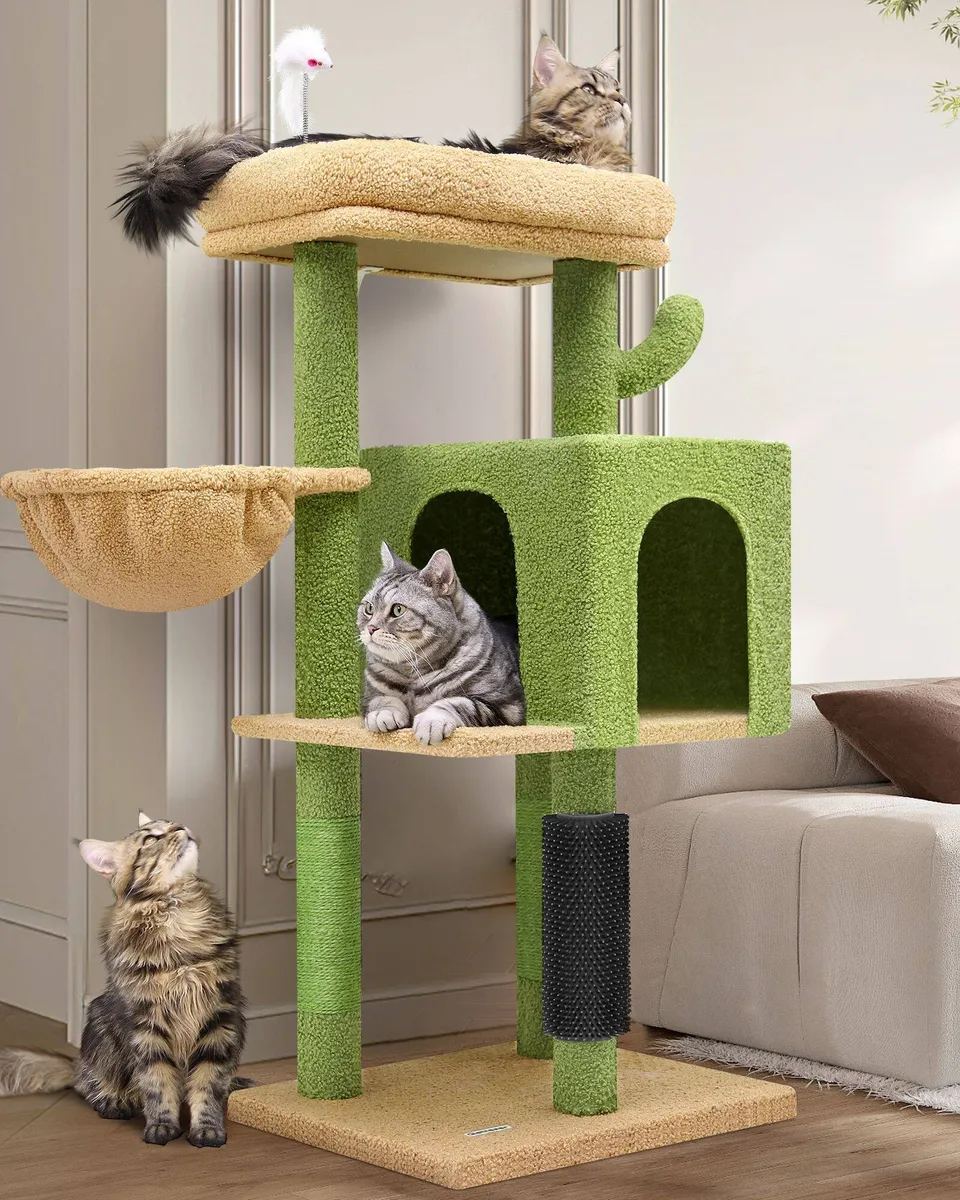 globlazer-f46b-arbre-chat-vert-117-cm-chaton image 1