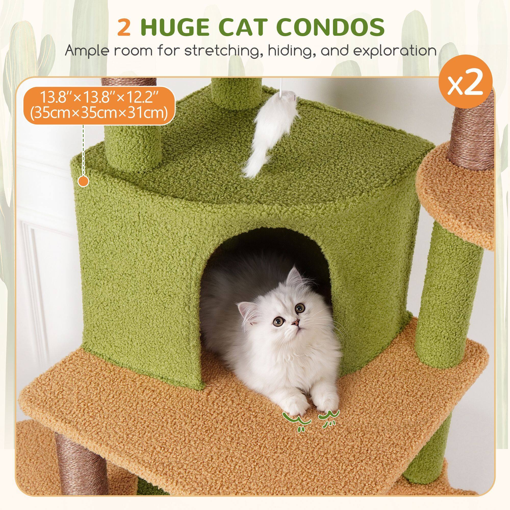 globlazer-c-series-c68-arbre-chat-angle-vert-cactus-173cm image 3