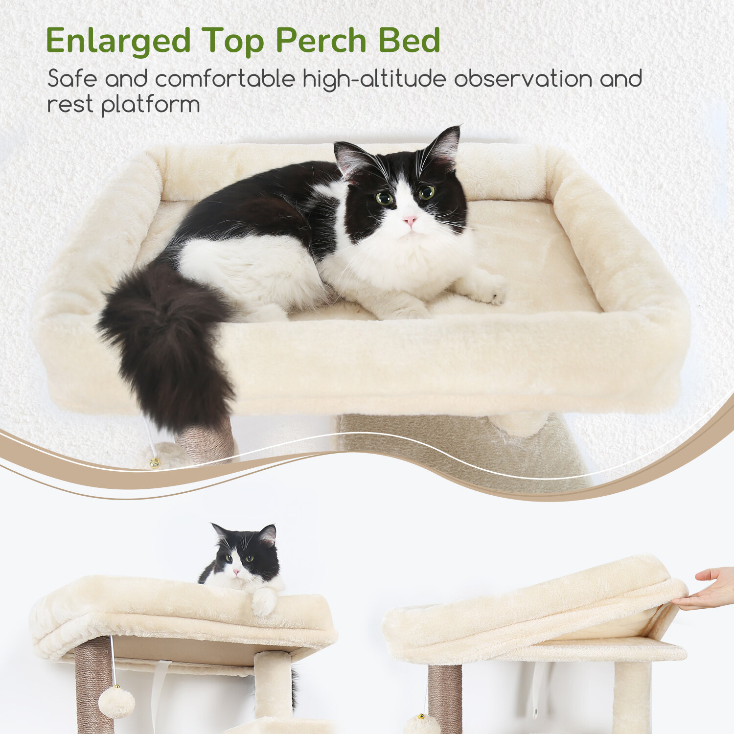 globlazer-f70-pro-arbre-chat-beige-70-pouces-grande-taille image 3