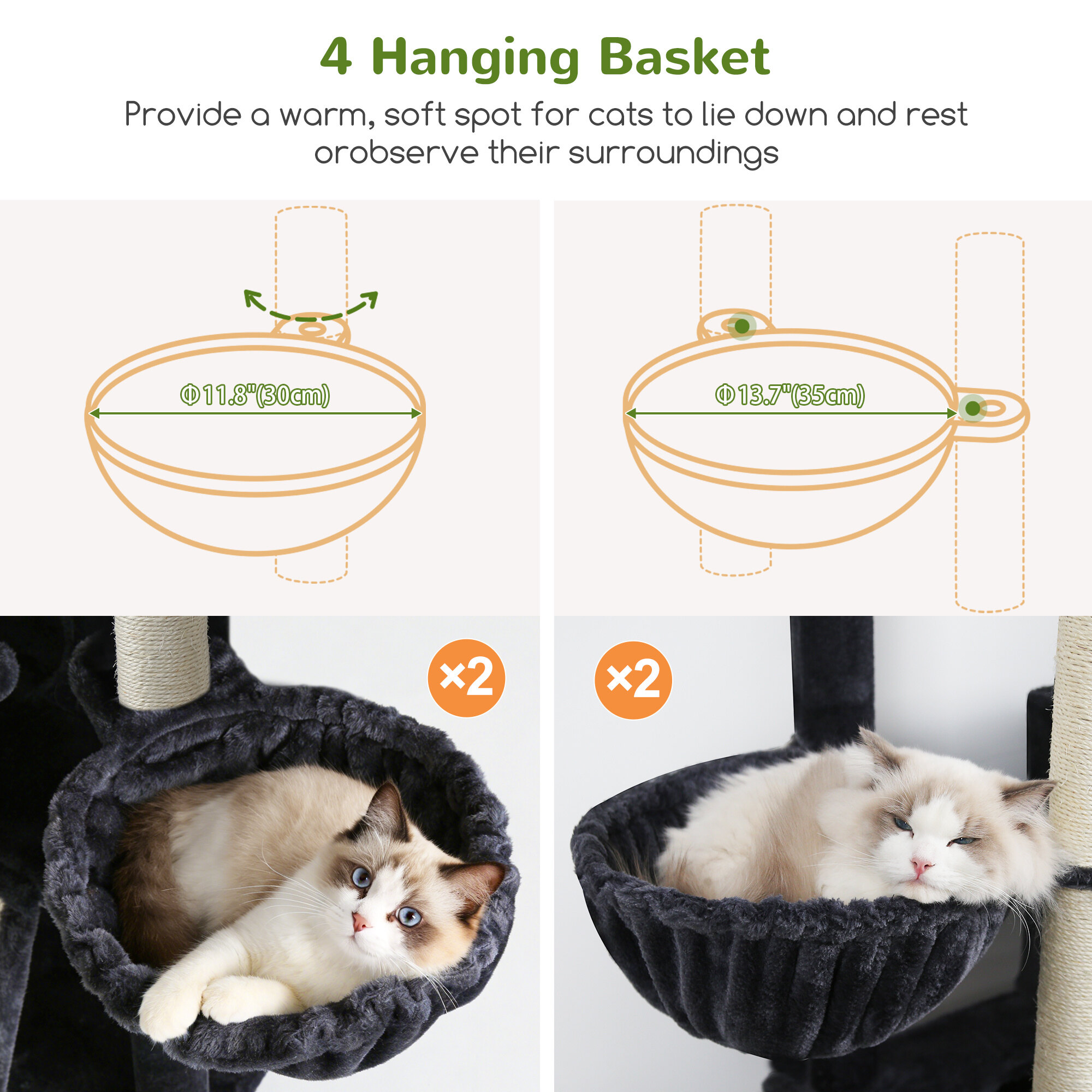 globlazer-s-series-s78e-arbre-chat-gris-fonc-78-pouces-robuste image 7