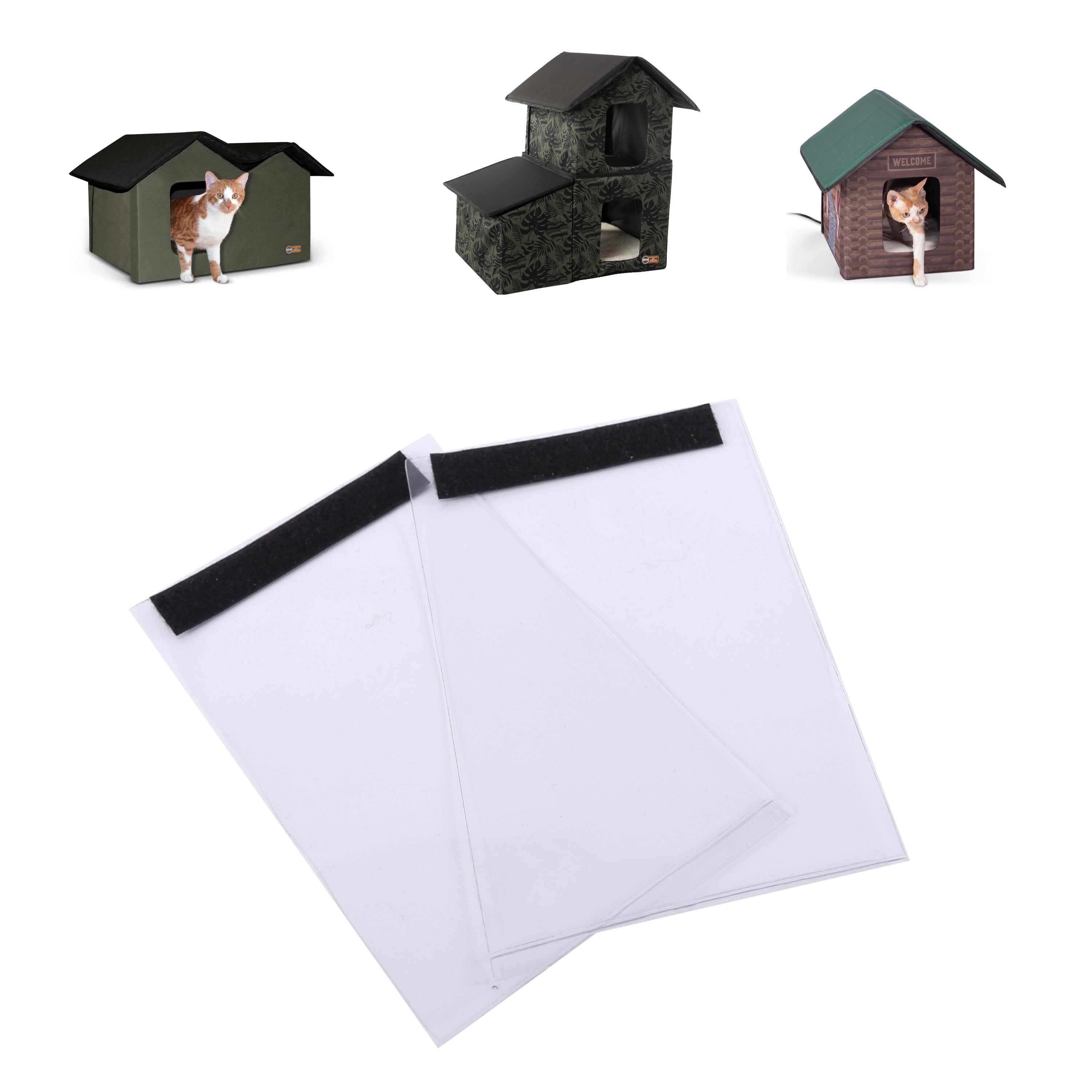 k-h-outdoor-cat-house-parts-porte-abri-chat-outdoor-kitty-house-lot-2 image 1