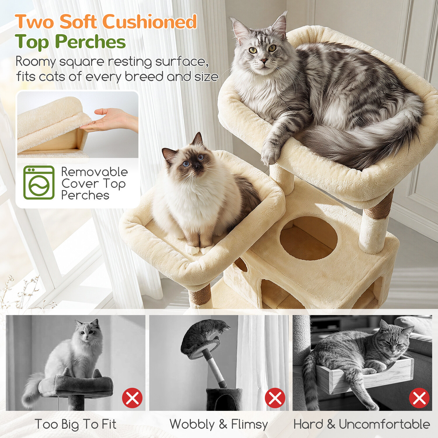 globlazer-f-series-f74h-arbre-chat-beige-74-pouces-robuste image 4
