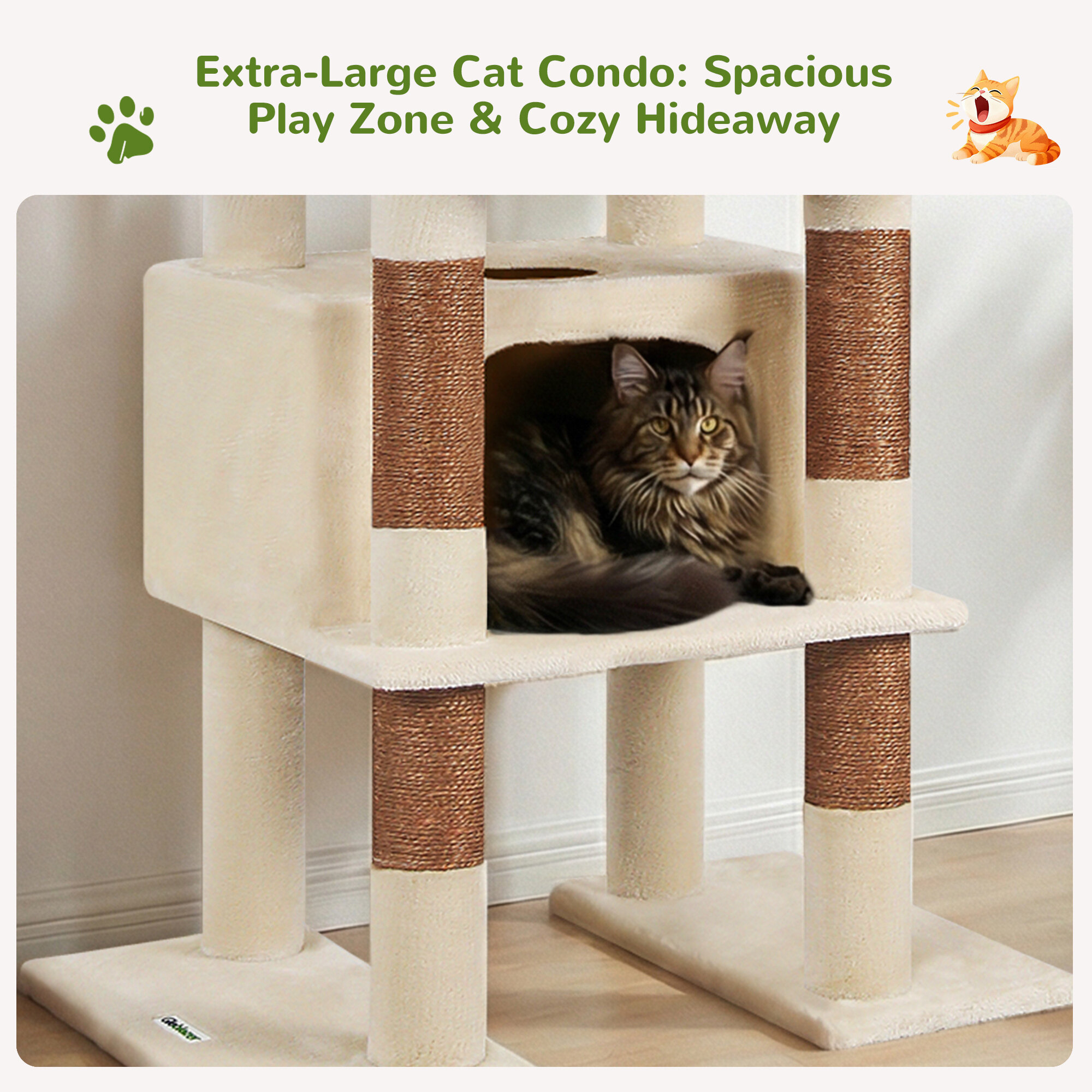 globlazer-f-series-f84-arbre-chat-beige-84-pouces-xxl image 6