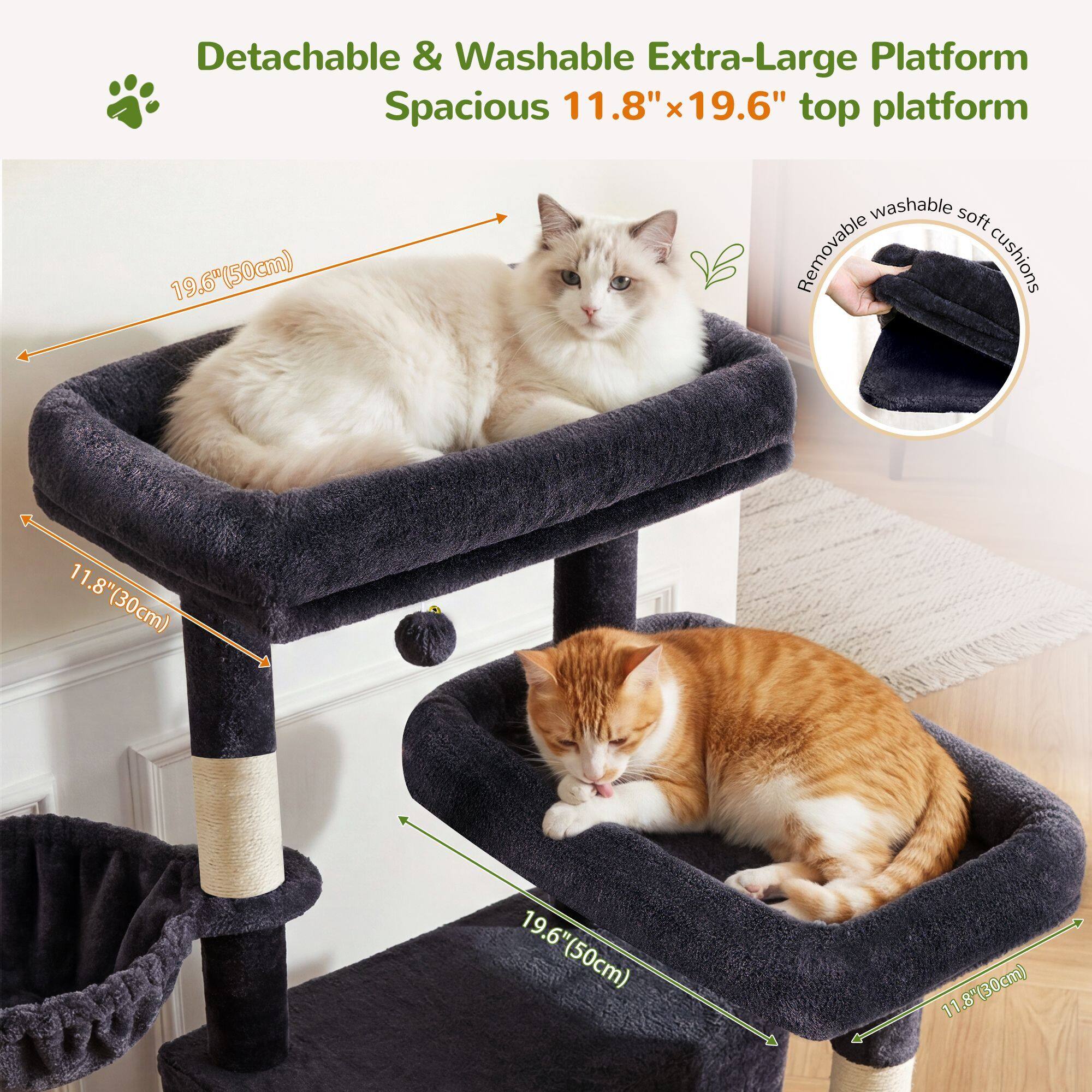 globlazer-s-series-s77c-arbre-chat-gris-fonc-77-pouces image 3