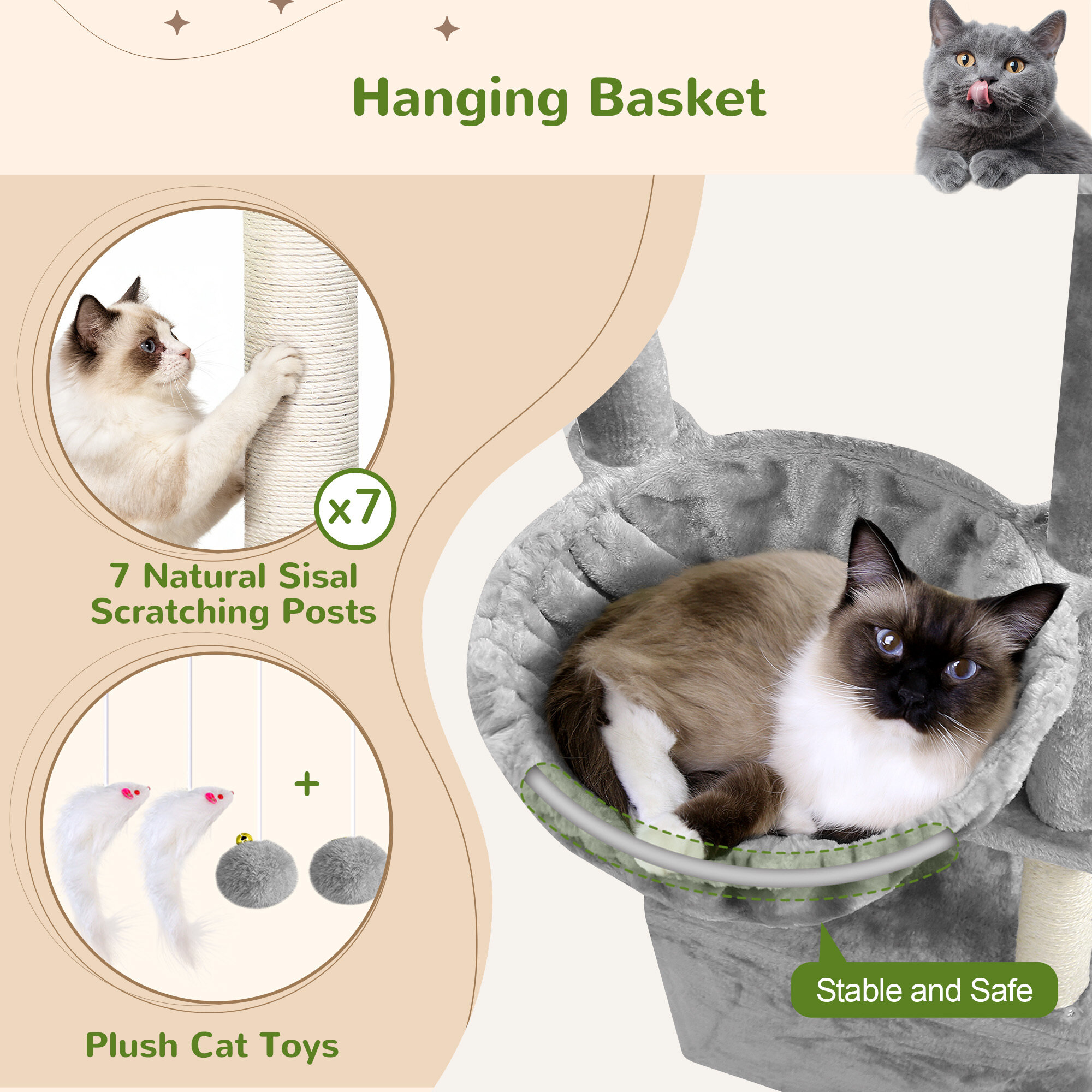 globlazer-s83-arbre-chat-gris-clair-211-cm-robuste image 5