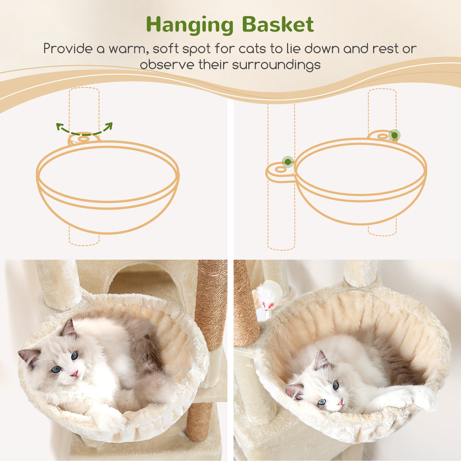 globlazer-s-series-s68-arbre-chat-beige-68-pouces-grand image 6