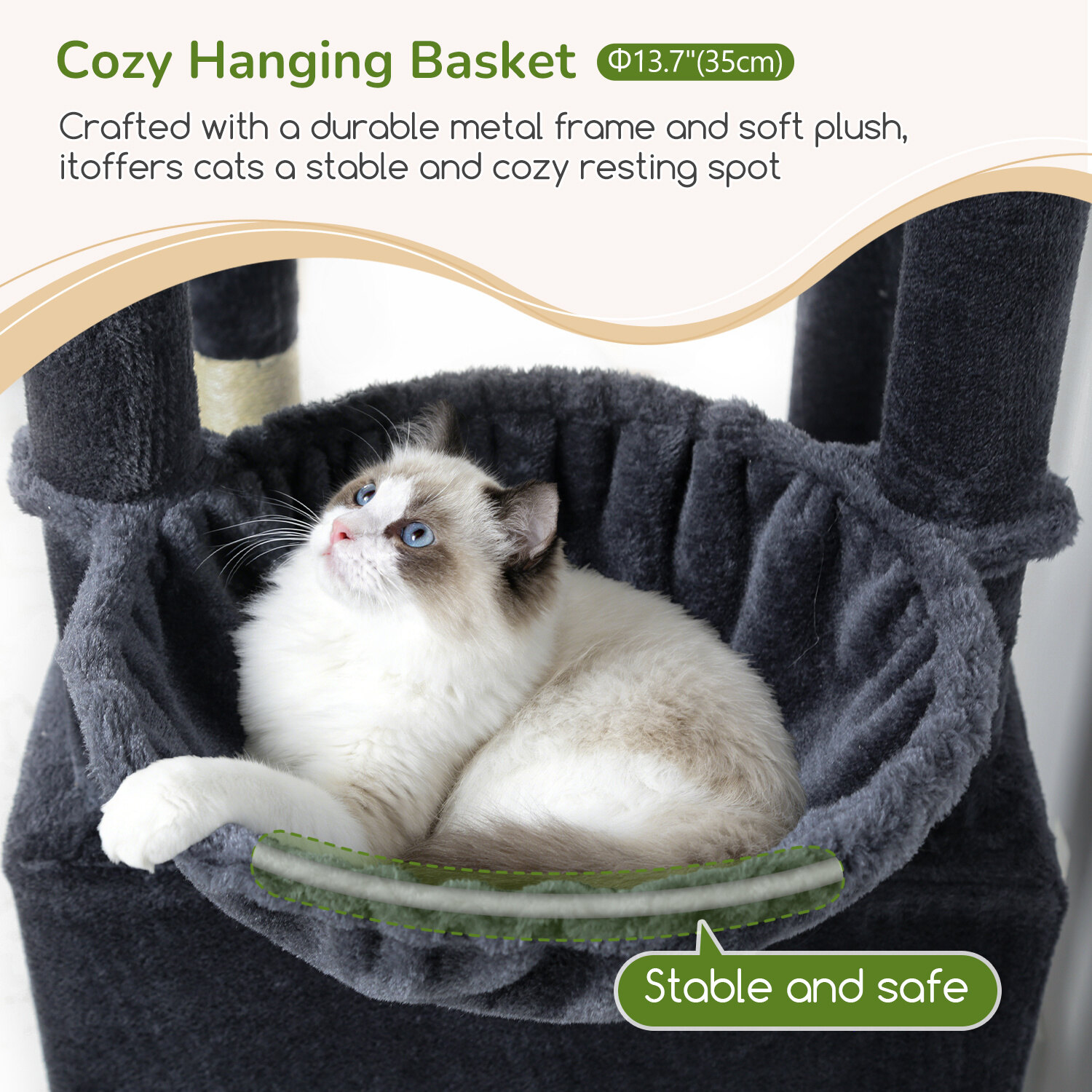 globlazer-f-series-f74d-arbre-chat-gris-fonc-74-pouces image 5