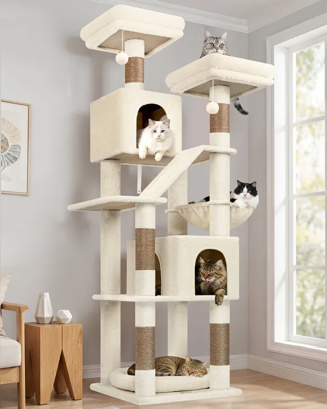 globlazer-f74d-arbre-chat-haut-beige-188-cm image 1