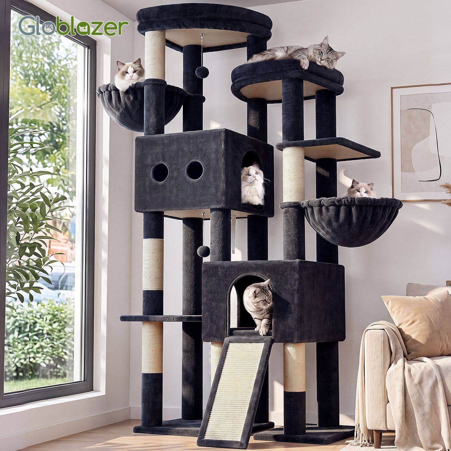 globlazer-s76e-arbre-chat-gris-fonc-193-cm-haut image 8