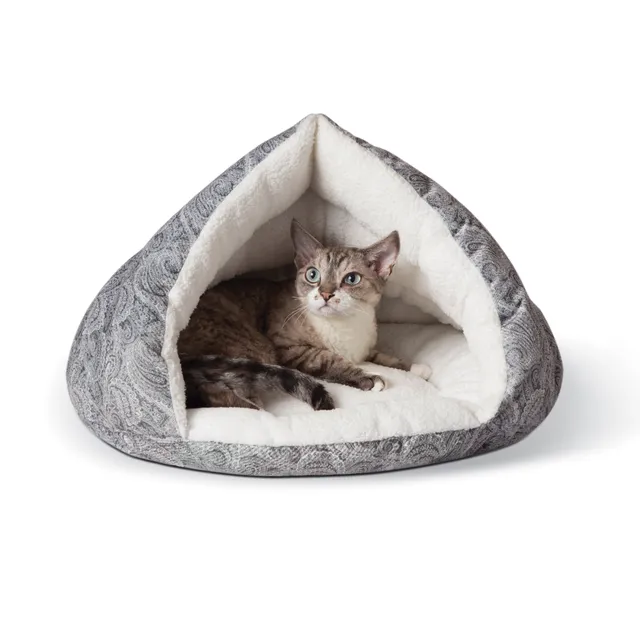 k-h-self-warming-hut-hutte-chat-auto-chauffante-paisley-gris image 1